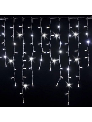 Larviya 2 Metre 152 Ledli Saçak LED 100X80X60CM Beyaz (Flaşlı)