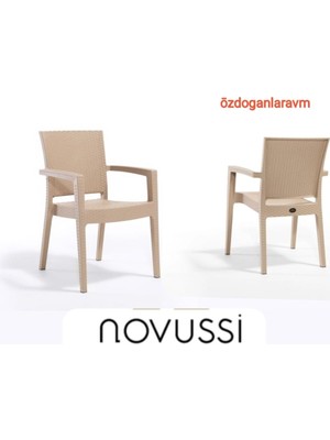 Odea Paris Capuccino Rattan Koltuk, 4 Adet Bahçe Balkon Sandalyesi