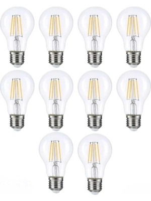 Odea 10'lu Rustik A60 LED Filament Ampul, E27, Gün Işığı