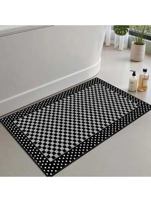 Odea Banyo Paspası, Yumuşak Banyo Halısı, Kaymaz Dot Tabanlı, Su Emici, Makinede Yıkanabilir - 80 x 150 cm
