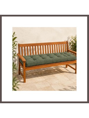 Bezos Kapitone Bank Minderi · 100 × 45 × 4 cm | Haki | Dış Mekân ECO123