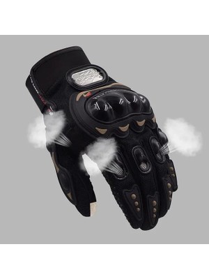 Odea Motosiklet Eldiveni Dokunmatik Uzun Siyah Motor Eldiven Kemik Avuç Içi Korumalı Motorcu Eldiveni Nx1