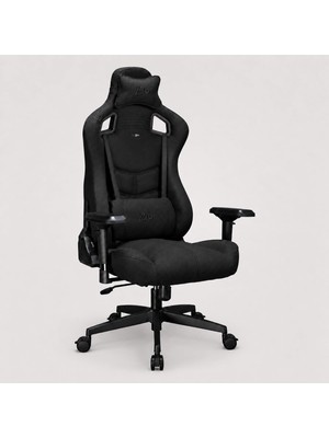 Odea Gaming Venom Fabric Deep Black Oyuncu Koltuğu ve Çalışma Sandalyesi, Air Flow Keten Kumaş, Oturak ve Sırtta Visco Sünger, 4d Kolçak, 160° Yatış