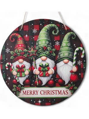 Hedea Yılbaşı Cüceleri Kapı ve Duvar Süsü Merry Christmas 2