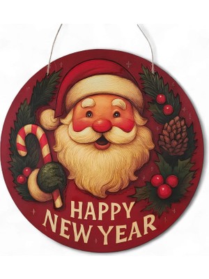 Hedea Noel Baba Kapı ve Duvar Süsü Happy New Year