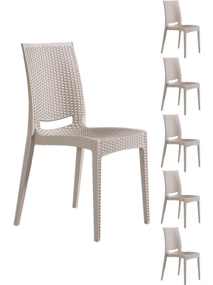 Gy Atelier 6 Adet Rattan Cappucino Sandalye/balkon-Bahçe-Teras