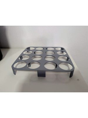 Ozka Concept 3D Baskı 16'lı Yumurtalık Buzdolabı Içi Yumurta Rafı Düzenleyici Yumurta Tutucu Gri