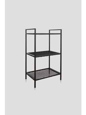 Gy Atelier Mudesa MDSTELS006 Metal 3 Raflı Masa Arkası Dosya Dolabı Açık Metal Ofis Rafı Dekoratif Raf