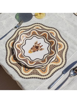 Naturware Mosaic Kağıt Tabak 26 cm 12'li Paket