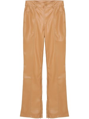 Quzu Deri Pantolon Camel
