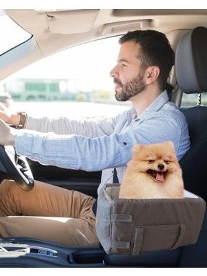 3 Fonksiyonlu Taşıma Çantası - Köpek Yatağı, Araba Koltuğu, Evde ve Dışarıda Kullanım (Bej)