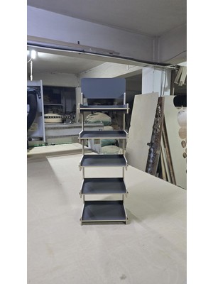 5 Gözlü, Geçmeli Mdf Lam Raf Stand