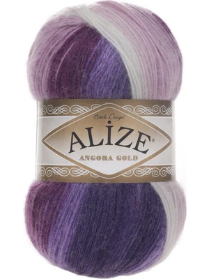 Die Grup Alize Angora Gold Batik El Örgü Ipi 5 Adet (2630)