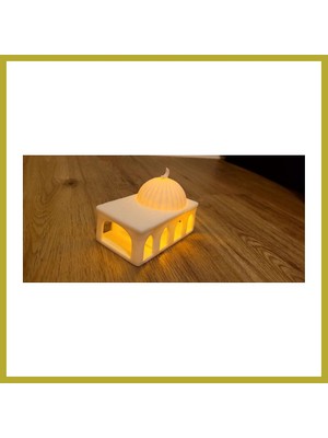 Bezos Cami Formlu Tealight Mumluk Dekoratif Mum Tutucu Ramazan Süsü Bcks