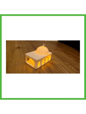 Bezos Cami Formlu Tealight Mumluk Dekoratif Mum Tutucu Ramazan Süsü Arz