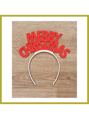 Bezos Merry Christmas Yazılı Yılbaşı Saç Bandı Parti Aksesuarı Noel Taç Bandı Bcks