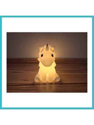 Defne Store Sevimli Tek Boynuzlu At Formlu Tealight Mumluk Çocuk Odası Dekoratif Mum Tutucu Dfnbez