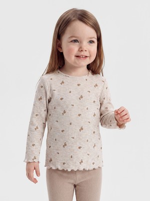 LC Waikiki Lcw Baby Karışık Çiçekli Kız Bebek Tişört