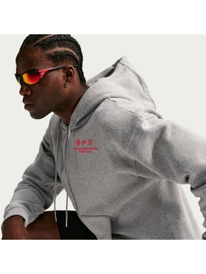 Nike Erkek Gri Fleece Full-Zip Running Kapüşonlu Koşu Sweatshirt Ceket - Nsw - M Ls Top | IU3945-063