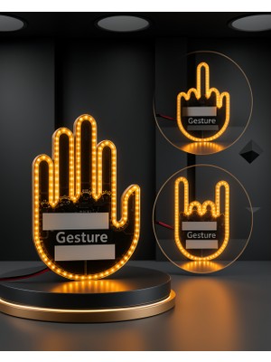 Parmak LED Amber Işık 176 LED