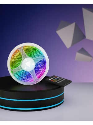 10 Metre Renkli Rgb Şerit LED Kumandalı