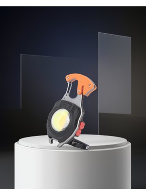 LED Işıklı Çok Fonksiyonlu Anahtarlık USB Şarjlı