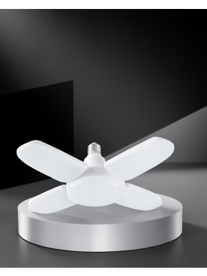 Katlanabilir 4 Kollu LED Ampül 6000 Lumen Beyaz Işık