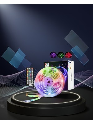 10M Sese Duyarlı Rgb Bluetooth Kontrollü Şerit LED