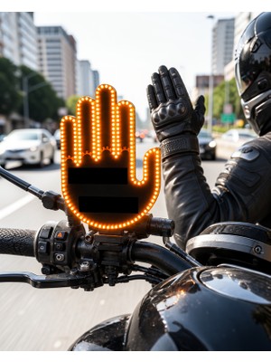 176 LED Amber El Hareketiyle Kontrollü Motosiklet Dönüş Sinyali Xuczzzgesture-3