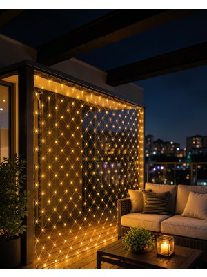 3x3 Metre LED Işık Ağı Iç ve Dış Mekân Kullanımı