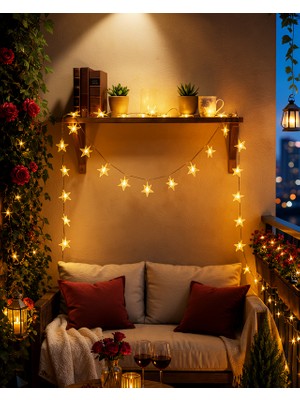 LED Yıldız Aydınlatma Zinciri 20 LED
