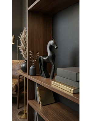 Alpin Modern Siluet At Heykeli - Minimalist Sanatsal Dekoratif At Biblosu Masa & Konsol Objesi