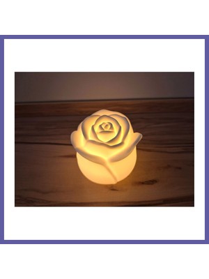 Nida Romantik Gül Formlu Tealight Mumluk Dekoratif Mum Tutucu Nıda