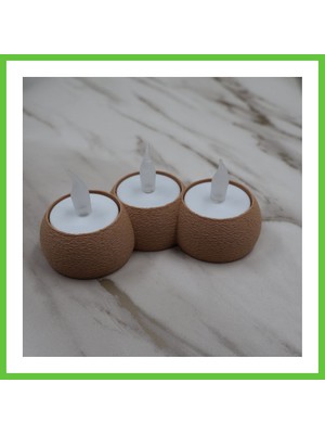 Bezos Modern Tealight Mumluk LED Mum Tutucu Dekoratif Işıklı Mumluk Dmc