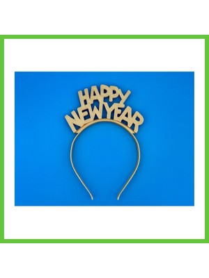 Bezos Happy New Year Yazılı Yılbaşı Saç Bandı Parti Aksesuarı Yeni Yıl Taç Bandı Dmc
