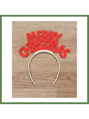 Bezos Merry Christmas Yazılı Yılbaşı Saç Bandı Parti Aksesuarı Noel Taç Bandı HB006
