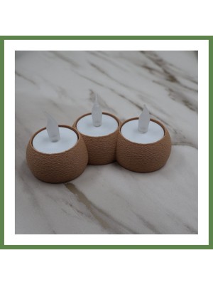 Bezos Modern Tealight Mumluk LED Mum Tutucu Dekoratif Işıklı Mumluk HB006