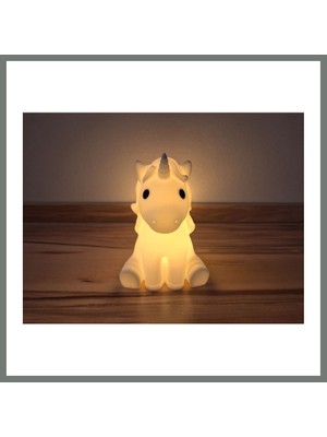 Bezos Sevimli Tek Boynuzlu At Formlu Tealight Mumluk Çocuk Odası Dekoratif Mum Tutucu Mmbz