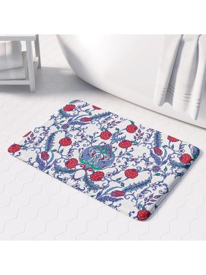 Tr Banyo Paspası, Kaymaz Taban, Banyo Halısı, Makinede Yıkanabilir
