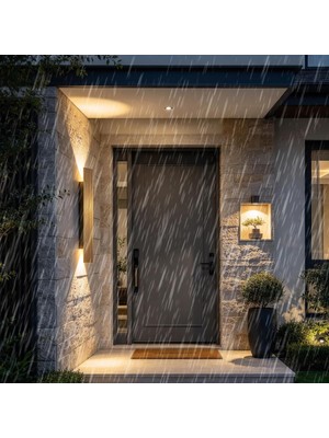 Tr Minimalist Uzun LED Duvar Lambası Dış Mekan IP65 Su Geçirmez Duvar Aydınlatmaları Modern Di