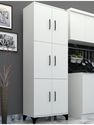 Tr % 100 Mdflam Çok Amaçlı Kiler,balkon,banyo 6 Kapaklı Dolap GENIŞLK71CM