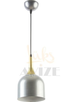 Tr Reına Modern Tasarım Metal Başlık Gümüş Renk Sarkıt Cafe - Mutfak Tekli Avize