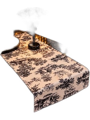 Tr Black Toile Elegance Desenli Dekoratif Masa Üstü Lambası Bali Şemsiyesi Seti – Şemsiye + R