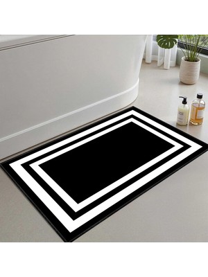 Tr Banyo Paspası, Yumuşak Banyo Halısı, Kaymaz Dot Tabanlı, Su Emici, Makinede Yıkanabilir - 8