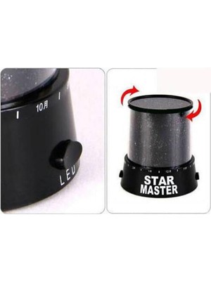 Tr Unisex Renkli Star Master Yıldız Yansıtmalı Odası Gece Lambası Projeksiyon LED Yansıtma
