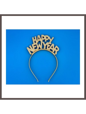 Bezos Happy New Year Yazılı Yılbaşı Saç Bandı Parti Aksesuarı Yeni Yıl Taç Bandı ECO123