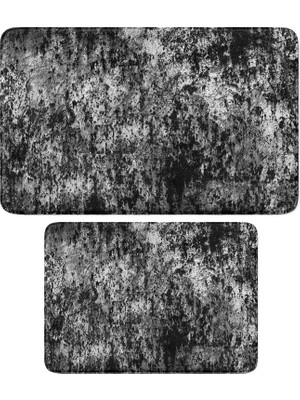 Tr Sevimli Tasarımlı Mikrofiber 2'li Takım Banyo Paspası, Kaymaz Taban, Makinede Yıkanabilir (4