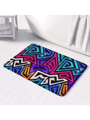 Tr Banyo Paspası, Kaymaz Taban, Banyo Halısı, Makinede Yıkanabilir