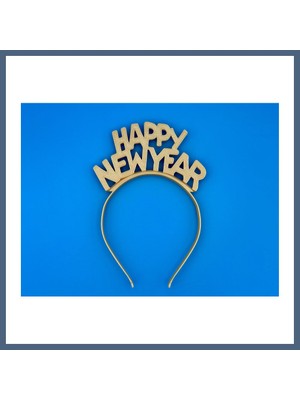 Bezos Happy New Year Yazılı Yılbaşı Saç Bandı Parti Aksesuarı Yeni Yıl Taç Bandı BZS10
