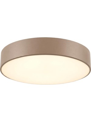 Tr Yuvarlak LED Plafonyer | Entegre 30W LED 4200LM 3000K | 30X10 cm Ölçü | Latte | Salon, Yatak O